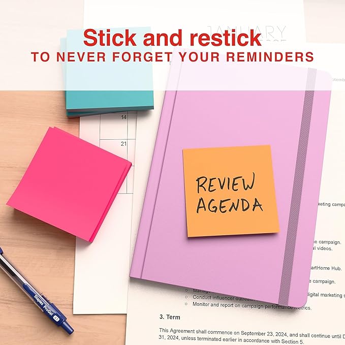 Staples Sticky Notes, 3" x 3", Sorbet Colors, 1200 Sheets – Pastel Self‑Stick Notes for Planning, Lists & Office Use