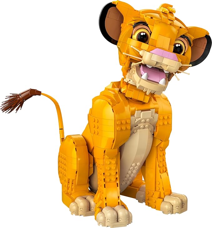 Lego Disney Simba, The Boy Lion King, Collectable Building Toy with Creative Animal Figure, Relaxing Activity for Adults, Gift Idea for Women 43247