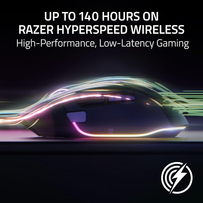 Razer Basilisk V3 Pro 35K Wireless Gaming Mouse: HyperScroll Tilt Wheel - 35K DPI Optical Sensor Gen 2-13 Customizable Controls - RGB - Optical Switches Gen 3 - Up to 140 Hr Battery - Phantom Green