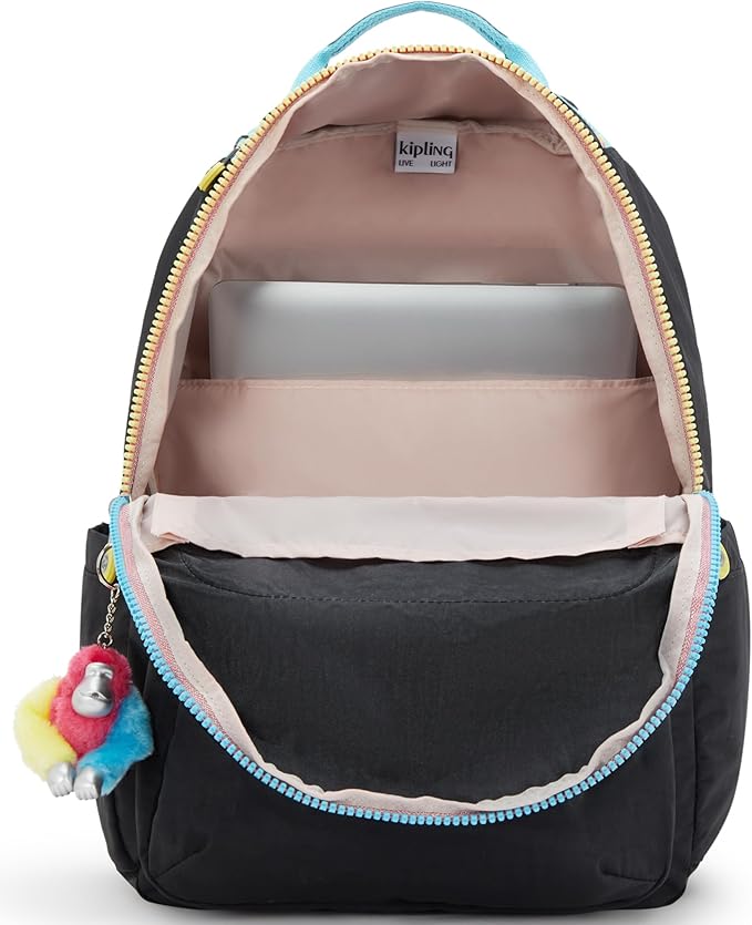 Kipling Women's Seoul Fc 15" Laptop Backpack, Durable, Roomy with Padded Shoulder Straps, Built-In Protective Sleeve