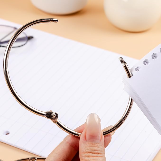 Mr. Pen- Loose Leaf Binder Rings for Index Cards, 3 Inch, 24 Pack, Metal Rings for Index Cards