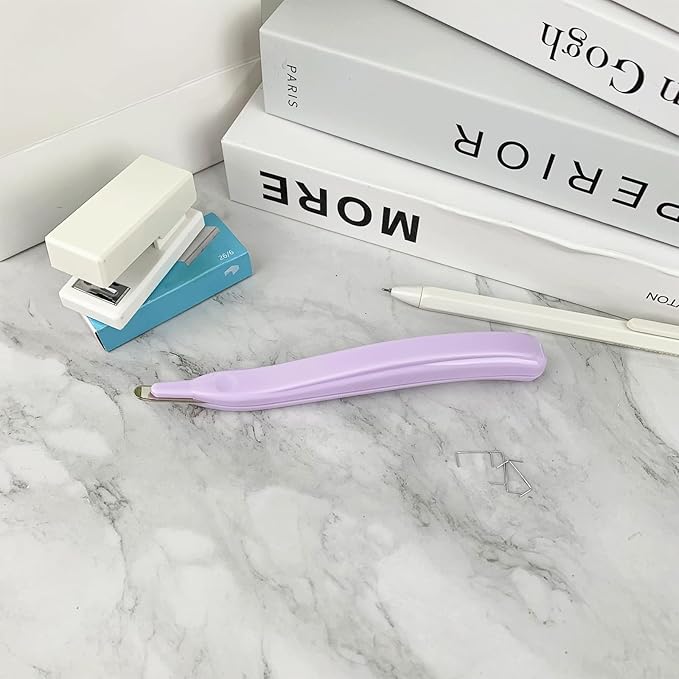 Professional Staple Remover Tool, Magnetic Tip Design Facilitates Collection of Staples, Staple Remover Stick for Home, School, and Office, Purple