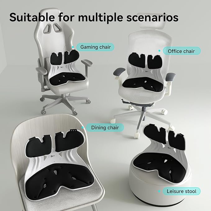 BKT Seat Cushion Chair Ergonomic Office Chair Cushions Lumbar Support for Seat Pillow Ideal for Students Office Workers Nursing Mothers Long Sitting Outdoor Fishing Floor