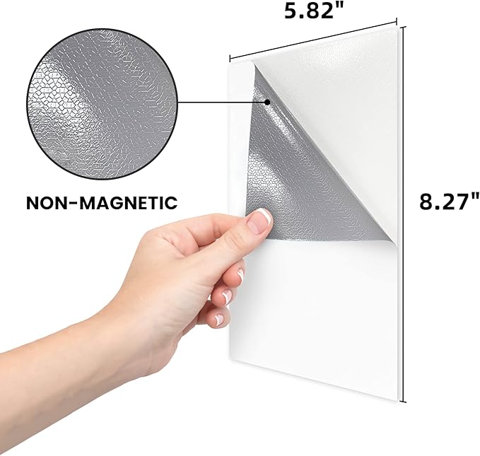 Dry Erase Board Sticker- Whiteboard Stickers-5.82''x8.27'' Removable Dry Erase Sheets- Fridge Paper Alternatives for Desk/Refrigerator/Door/Home/Office/Classroom (White-6Pcs)