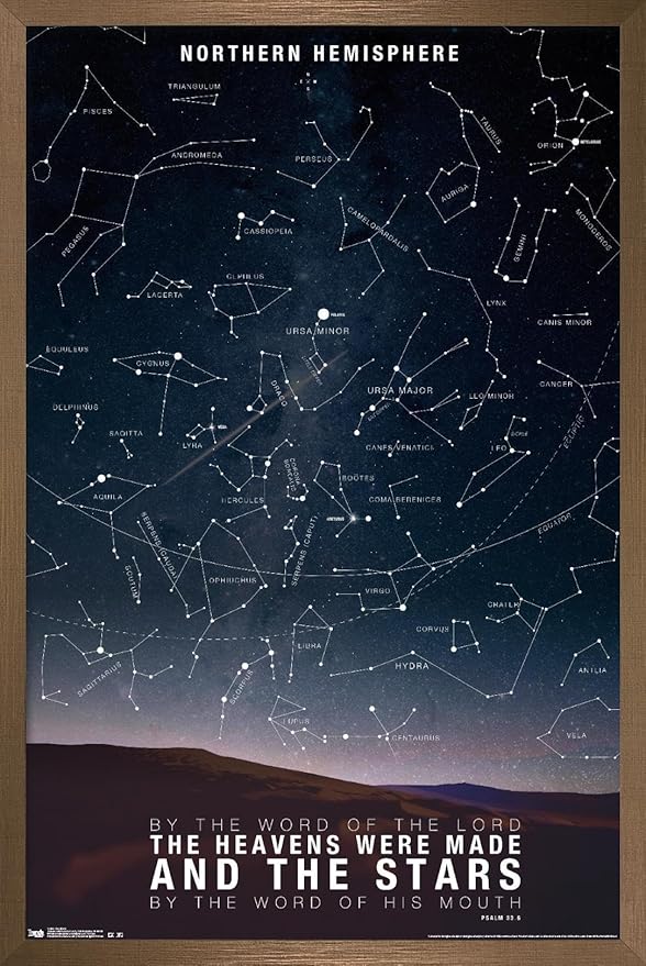 The Stars Wall Poster, 34L" x 22.4W", Bronze Framed Version
