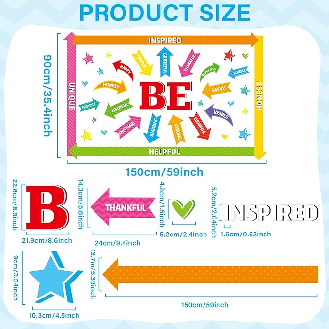 Affirmation Station Bulletin Board Set Be Amazing Bulletin Board Decorations Positive Sayings Accents Themed Classroom Bulletin Boards Arrow Sign Cutouts for School Wall Decor