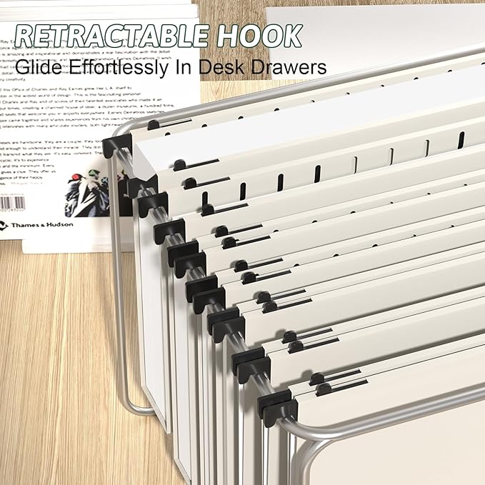 Plastic Hanging File Folder Letter Size,12 Pack Reinforced Heavy Duty Hanging Folder,Sturdy File Cabinet Folders,Gray Hanging File Folders with Tabs,Hanging Folders for Filing Cabinet