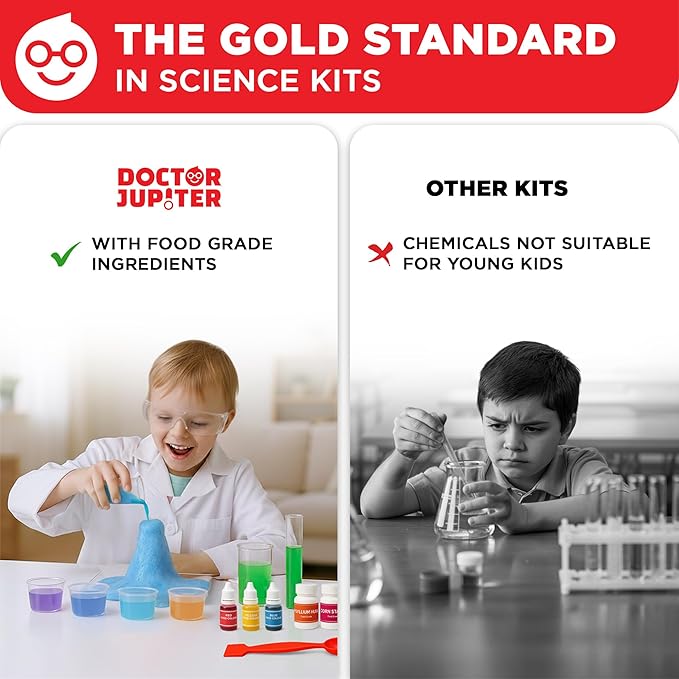 Doctor Jupiter My First Science Kit for Kids Ages 4-5-6-7-8 | Easter, Birthday Gift Ideas for 4+ Year Old Boys & Girls | Toy Stem Kit with 50+ Experiments | Learning & Educational Projects