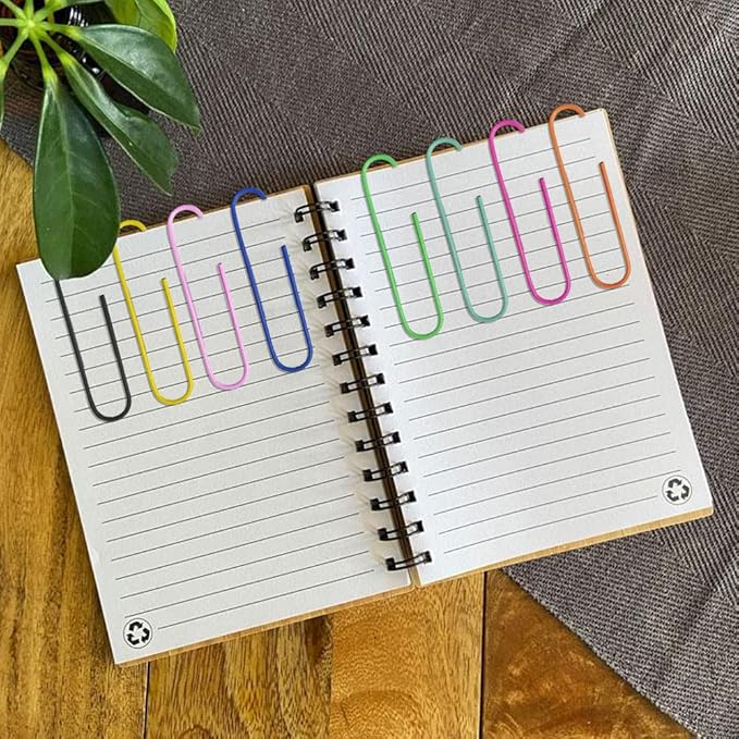 Paper Clips,4 Inch 100mm 48 PCS, Jumbo Size,Assorted Color Paper Clips for Office School and Personal Use