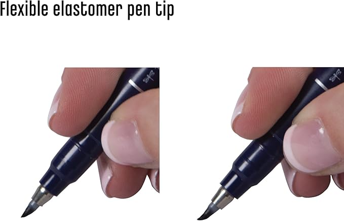 Tombow 82038 Fudenosuke Brush Pen, Soft and Hard Tip Fudenosuke Brush Pen for Calligraphy and Art Drawings