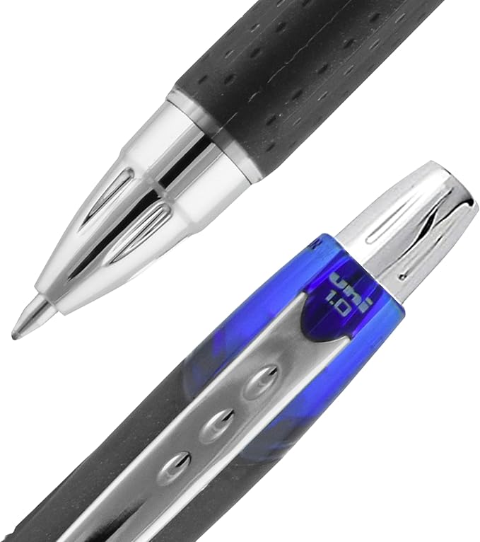 uniball Jetstream RT Retractable Ballpoint Pen, Medium Point (1.0mm), Blue, 12 Pack