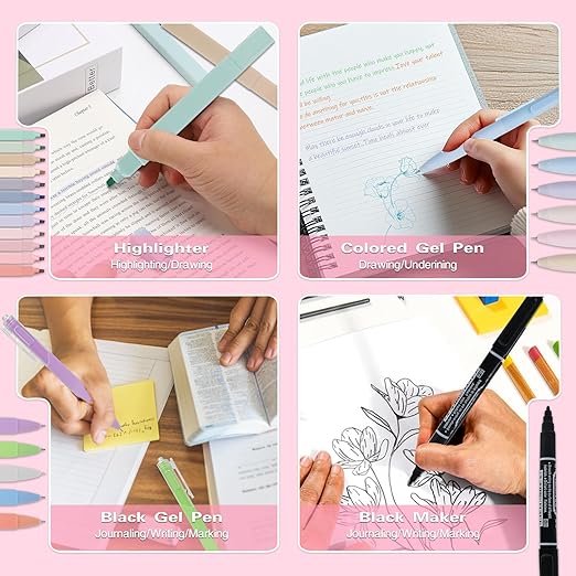 Bible Study Supplies [78 PCS] for Women - Bible Journaling Kit with No Bleed Highlighters & Pens, Bible Tabs Set and Bible Verse Gifts for Scripture Study