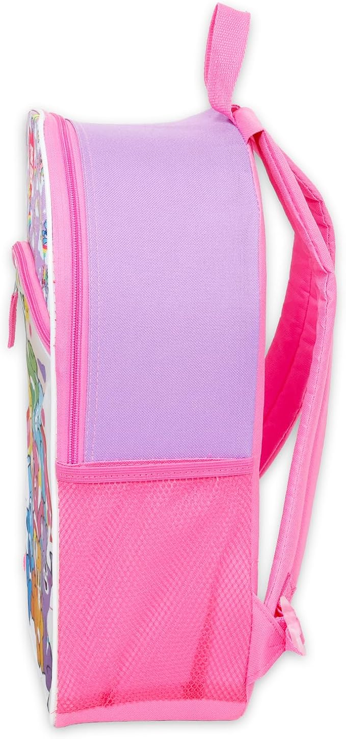 Care Bears Backpack and Lunch Box Set - Bundle with 16" Backpack, Lunch Box, Water Bottle, Stickers, More | Care Bears School Bag for Kids, Girls