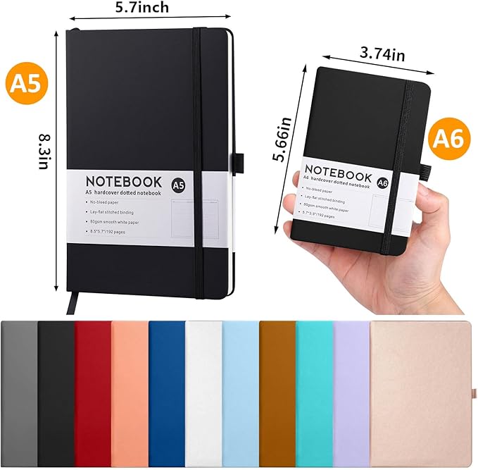Personalized Journal Notebook with Colorful Birth Flower, Your Name/Text - A6/A5 192 Lined Pages Customizable Notebooks for Work School Business Church Gift for Birthday Graduation