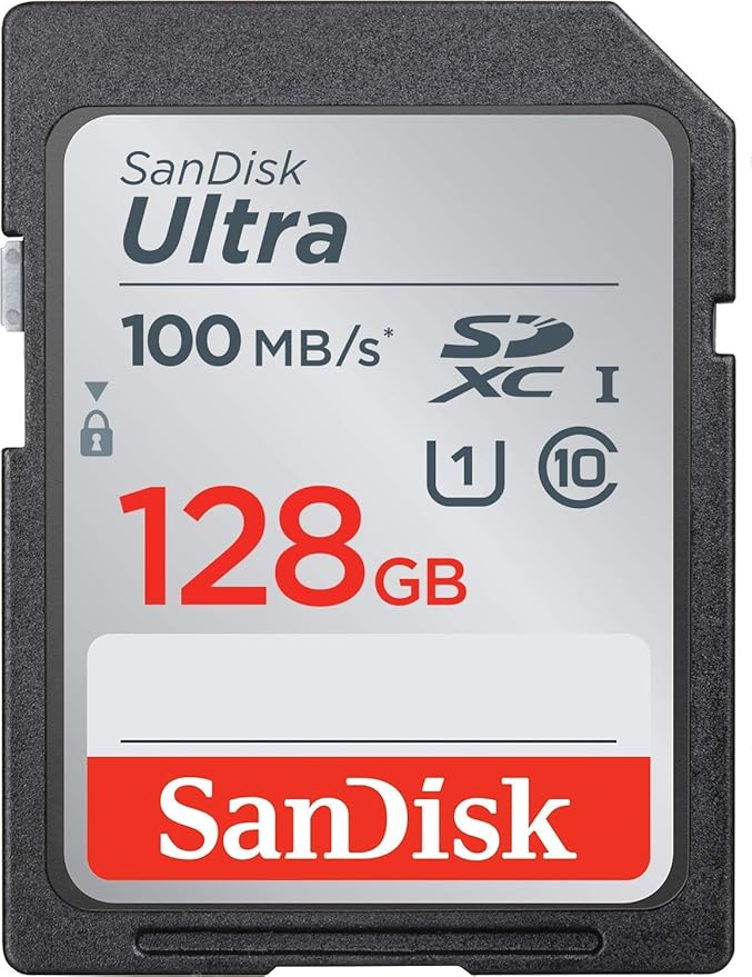 SanDisk 128GB Ultra - 10 Pack UHS-I Class 10 SD Flash Memory Card Retail (SDSDUNR-128G-GN6IN) - Bundle with (1) Everything But Stromboli Combo Card Reader