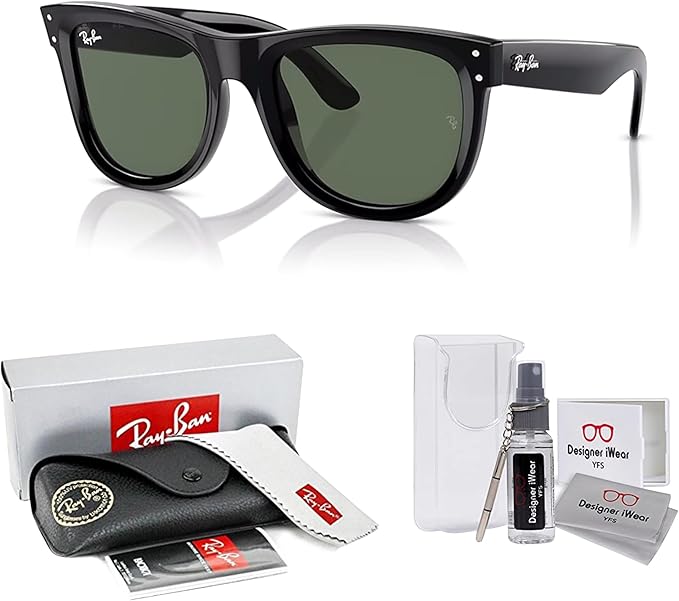 Ray-Ban Wayfarer Reverse RBR0502S Square Sunglasses for Men for Women +BUNDLE with ACCESSORY EYEWEAR KIT