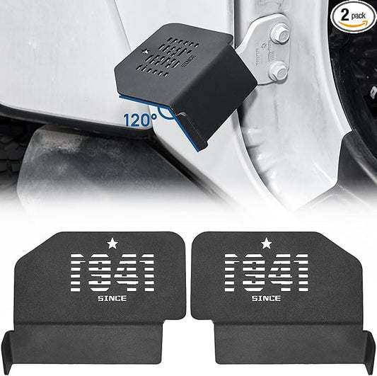 JOYTUTUS Upgraded 120° Wrangler Foot Pegs Compatible with Wrangler JK JL Gladiator JT 2007 to 2026, Exterior Door Hinge Foot Rest Pedals (1941 Pattern)