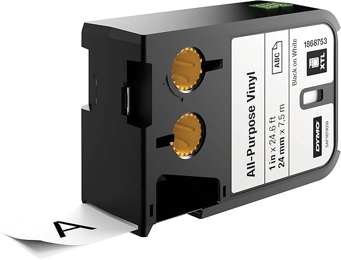 DYMO All-Purpose Labels for DYMO XTL Label Makers Black on White 1" 1 Roll (1868753)