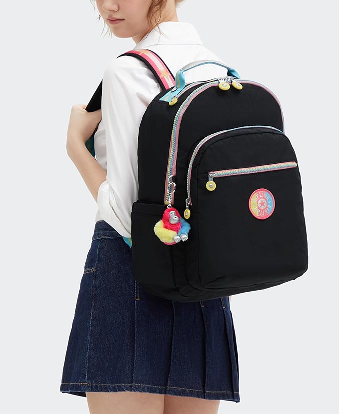 Kipling Women's Seoul Fc 15" Laptop Backpack, Durable, Roomy with Padded Shoulder Straps, Built-In Protective Sleeve