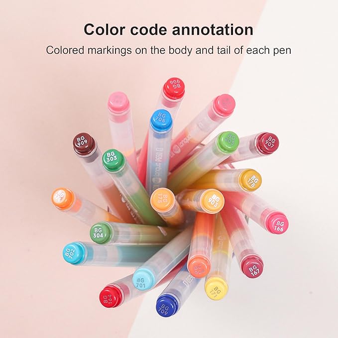 Acrylic Gel Pens for Coloring Books, Quick Dry 90 Colors 1.0mm Fine Point Gel Marker Pen for Drawing, Journaling Art