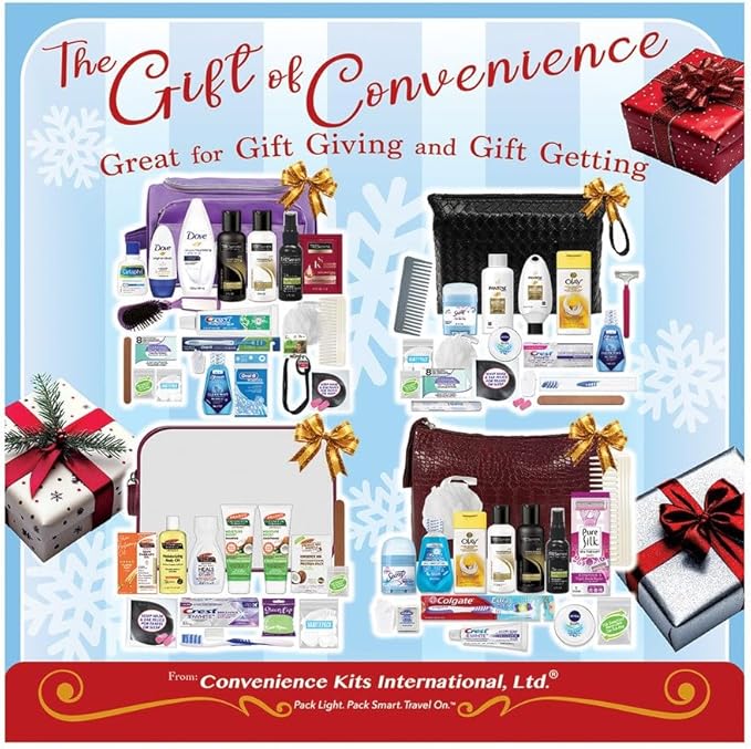 Convenience Kits International Men’s Premium 15-Piece Assembled Travel Kit Featuring: Gillette and Barbasol Shave Products
