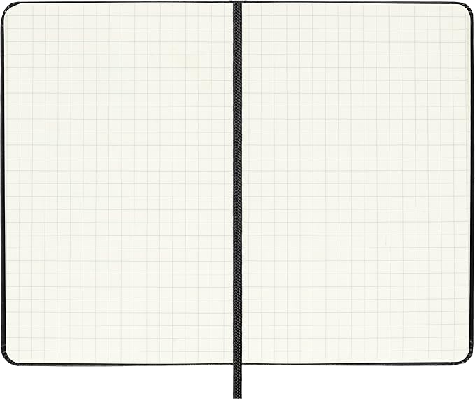 Moleskine Classic Notebook, Hard Cover, Pocket (3.5" x 5.5") Squared/Grid, Black, 192 Pages