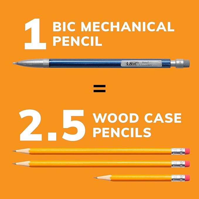 BIC Variety Pack, Assorted Sizes, 0.5mm, 0.7mm, 0.9mm, Refillable Design for Long-Lasting Use (Pack of 3, 180 Count Total)