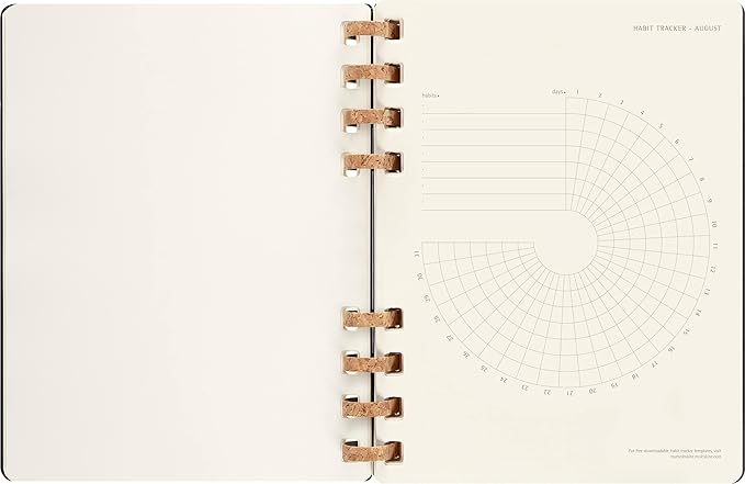 Moleskine 2024 Spiral Academic Planner, 12M, Extra Large, Black, Hard Cover (7.5 x 10)