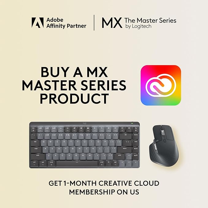 Logitech MX Mechanical Mini TKL Illuminated Wireless Keyboard, Clicky, and MX Master 3S Performance Wireless Bluetooth Mouse Bundle, macOS, Windows, Linux, iOS, Android