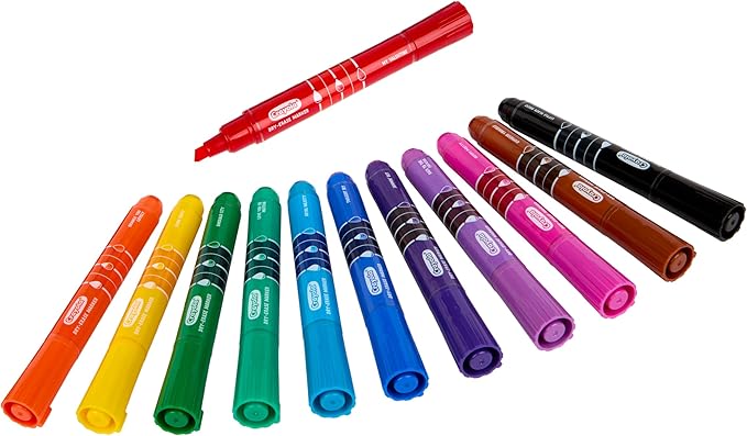 Crayola Take Note Dry Erase Markers for School (12ct) Teacher Supplies, Chisel Tip Whiteboard Markers, Essential Classroom Must Haves, Low Odor (Pack of 2)