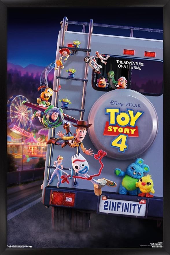 Trends International Disney Pixar Toy Story 4 - Final One Sheet Wall Poster, 14.725" x 22.375", Black Framed Version