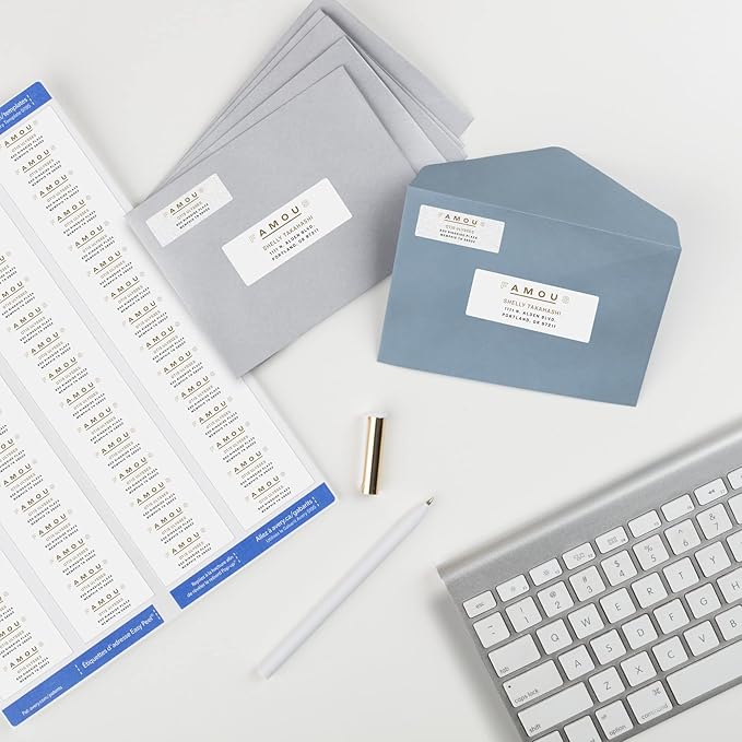 Avery Printable Return Address Labels with Sure Feed, 2/3" x 1-3/4", White, 1,500 Blank Mailing Labels (05195)