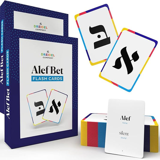 Alef Bet Flash Cards Aleph Beis Jewish Alphabet Flashcards (25-Pack)