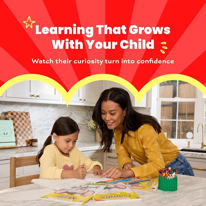 ABCmouse Learning Kit: Numbers and Shapes – 2 Workbooks, Reward Stickers, Jumbo Crayons & Carry Case, Perfect for Early Reading, Writing, and Literacy Development Ages 3+