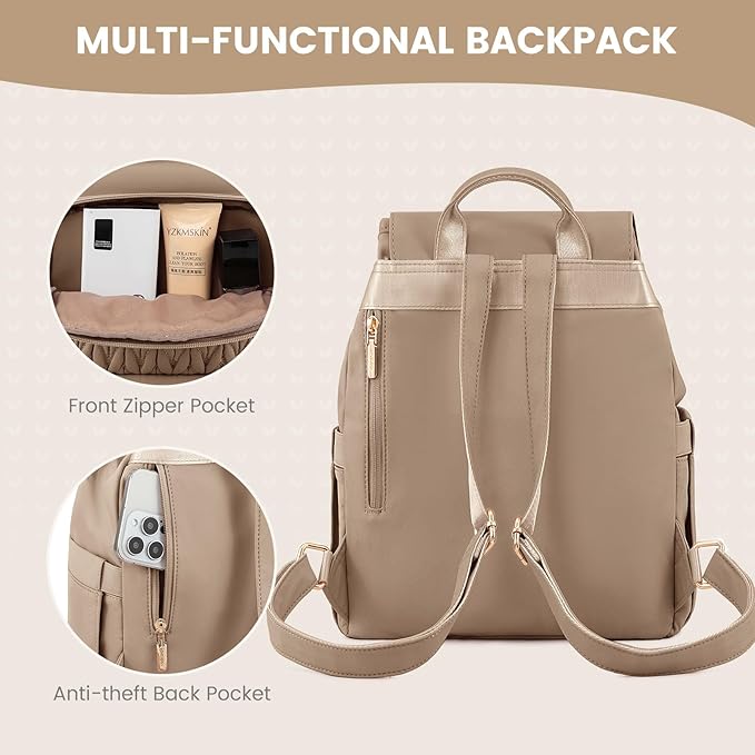 LOVEVOOK Backpack Purse for Women,Small Backpack for Women for Travel Work,Cute Backpack Daypack With Anti-theft Pocket,Fashion Ladies Backpack for Daily College Shopping