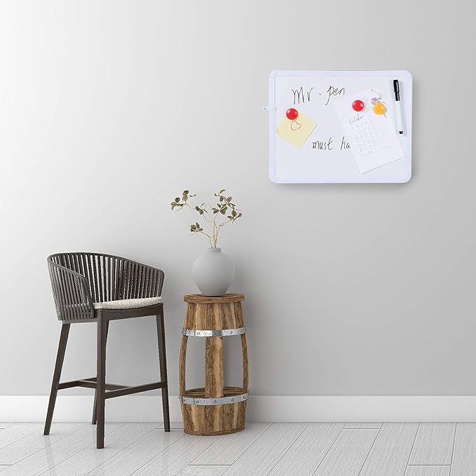 Mr. Pen- Dry Erase Board, 14” x 11” with a Black Dry Erase Marker, Small Mini White Board for Students, White Frame, Includes Double Sided Tapes