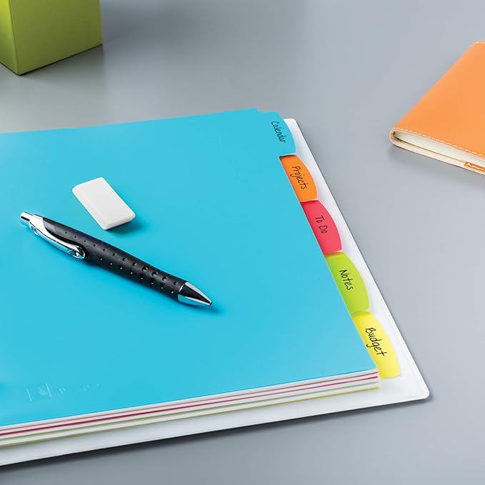 Avery Big Tab Write & Erase Durable Plastic Dividers, 5-Tab Set, Multicolor Brights, 3 Sets (21212) (Pack of 8)