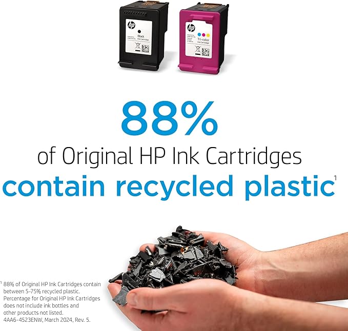HP Original 64 Tri-Color / 64XL Black Ink Cartridges (2-pk) | Works Envy Inspire 7250e, 7950e Series Envy Photo 6200, 7100, 7800 Series