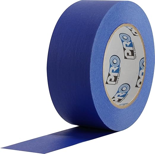 ProTapes Colored Crepe Paper Masking Tape, 60 yds Length x 1" Width, Dark Blue (Pack of 1)