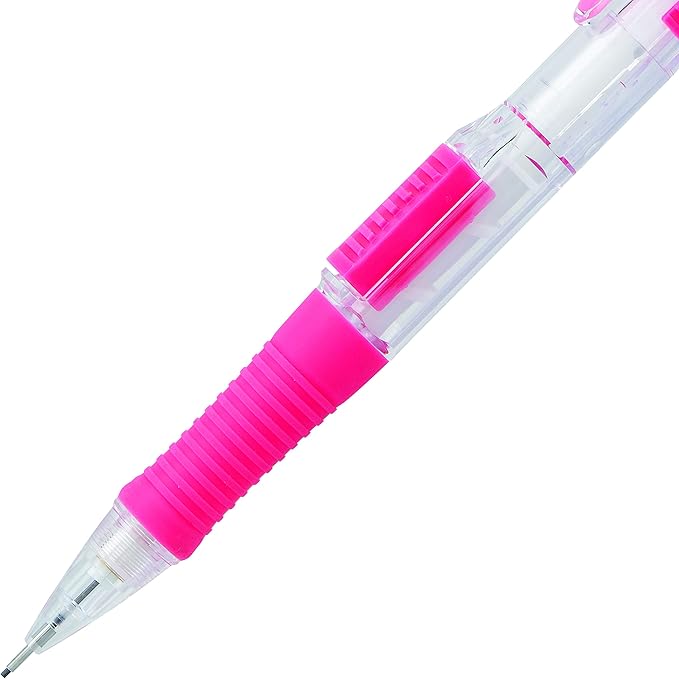 Pentel QUICK CLICK Mechanical Pencil (0.7mm), Pink Barrel, Box of 12 Pencils (PD217P)