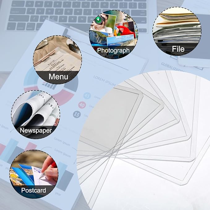 Rainmae 10 Pack 9" x 12" Rigid Print Protectors, Clear Hard Plastic Sheet Protectors, Waterproof Photo Top-Loading Sleeves Rigid Menu Holders Cards Photos Drawings Artworks Poster Prints Documents