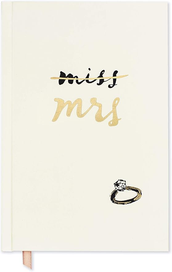 Kate Spade New York, Women's Bridal Journal, 8.25" x 5.25" Bound Notebook With 200 Lined Pages, Miss to Mrs.