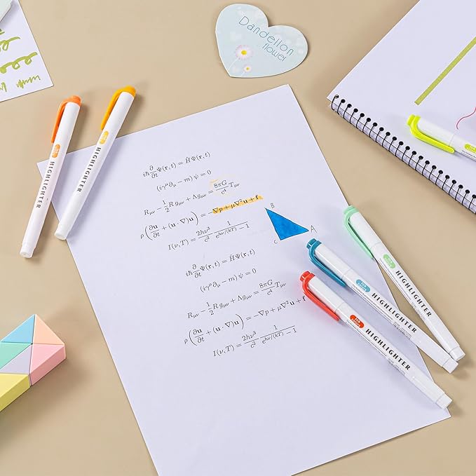 ZWlOT 30 Count Dual-Tip Highlighter Marker Set, Highlighters Assorted Colors, Quick-Drying Dual-Tip Fine-Point Highlighter Pen, Non-Bleeding Ink, Ideal for Bible Journals, Books and Notes (30 colors)
