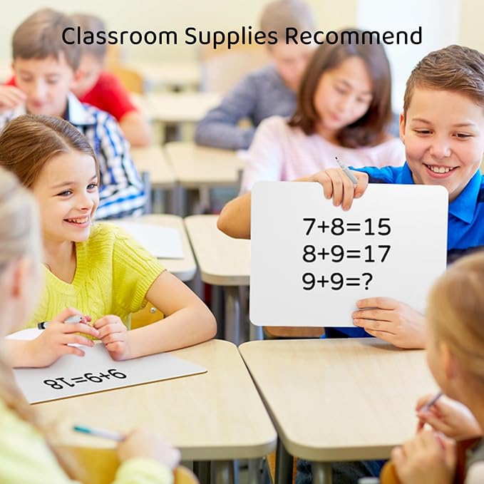 Upgrey Dry Erase Lapboards, 32 Pack Double-Sided Dry Erase Boards, Small White Boards for Classroom Students, 9"x12" Portable Mini Whiteboards for Teacher Supplies, Home and Office Work