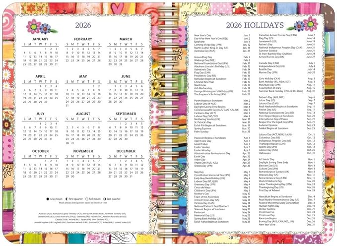 Lang, Happy Life 2026 Planner, 6.5'' X 9'', Weekly Calendar with Stapled Binding