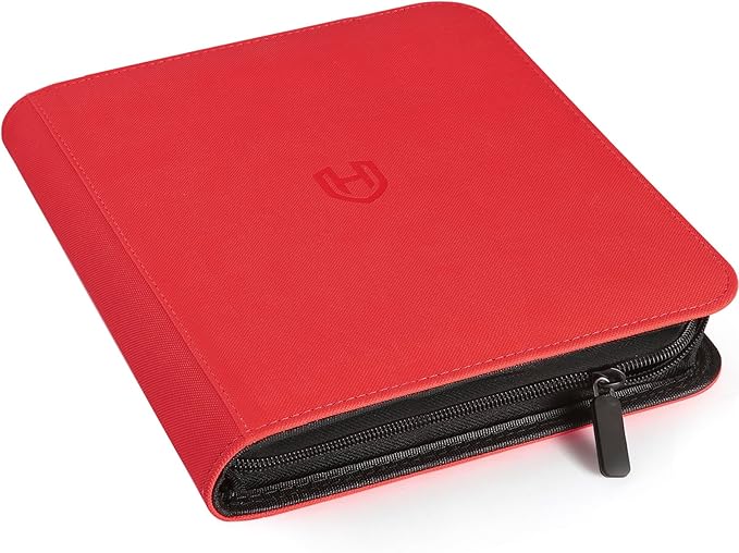 Card Binder 12 Pocket with Zipper, 816 Pockets Trading Card Holder Book, Premium PU Cover Zip Folder Binder, Side Loading Carrying Case Binder Album for TCG, MTG, Sports Cards, Game Cards