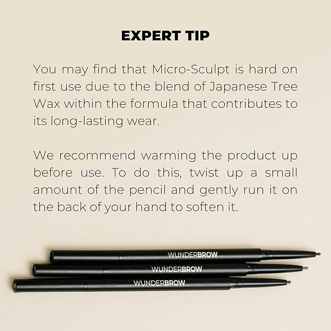 WUNDERBROW Micro-Sculpt Refillable Brow Pencil Refills, Includes 2 Refillable Cartridge's (Black/Brown)