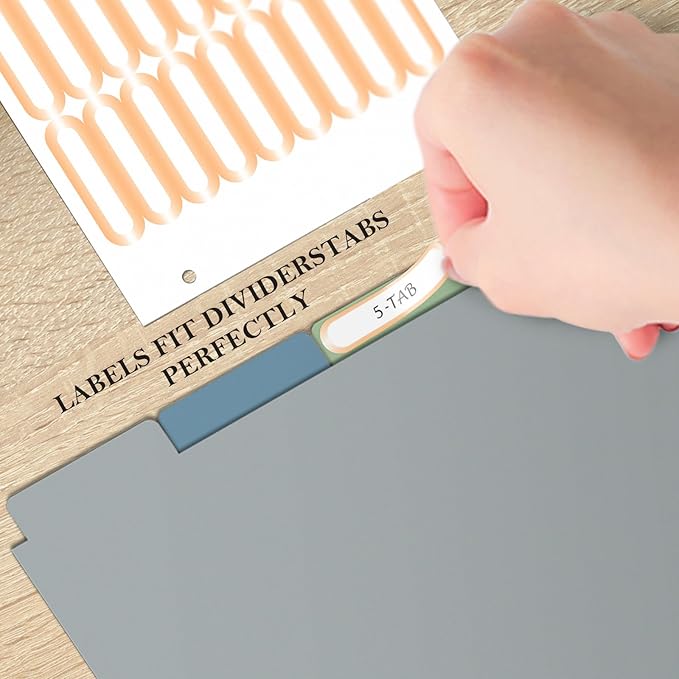 Ospelelf Binder Dividers with Tabs，Durable Paper Dividers for 3 Ring Binder，5 Tab(8.5" * 11")