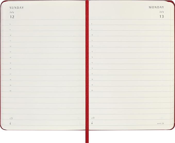 Moleskine Classic 12 Month 2026 Daily Planner, Hard Cover, Pocket (3.5" x 5.5"), Scarlet Red, 400 pages