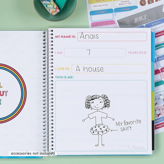 Erin Condren 2020 Kids Planner, 7 x 9 inches, Hello Kitty & Friends Theme, 12-Month Undated Planner & Activity Book, Interchangeable Covers, Sticker Sheets Included